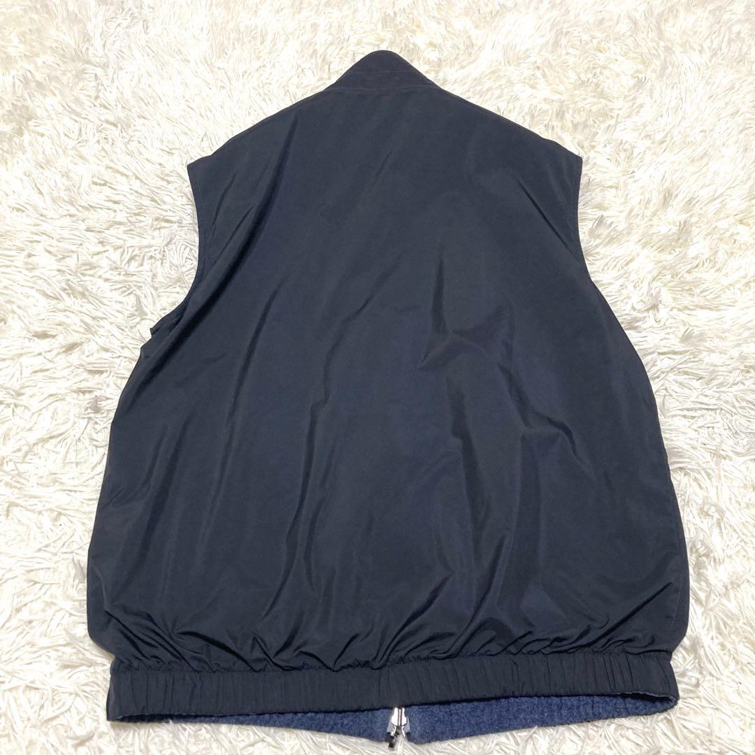 極美品✨【最高傑作 ロロピアーナ】リバーシブルベスト　S 黒　紺　シルク　刻印