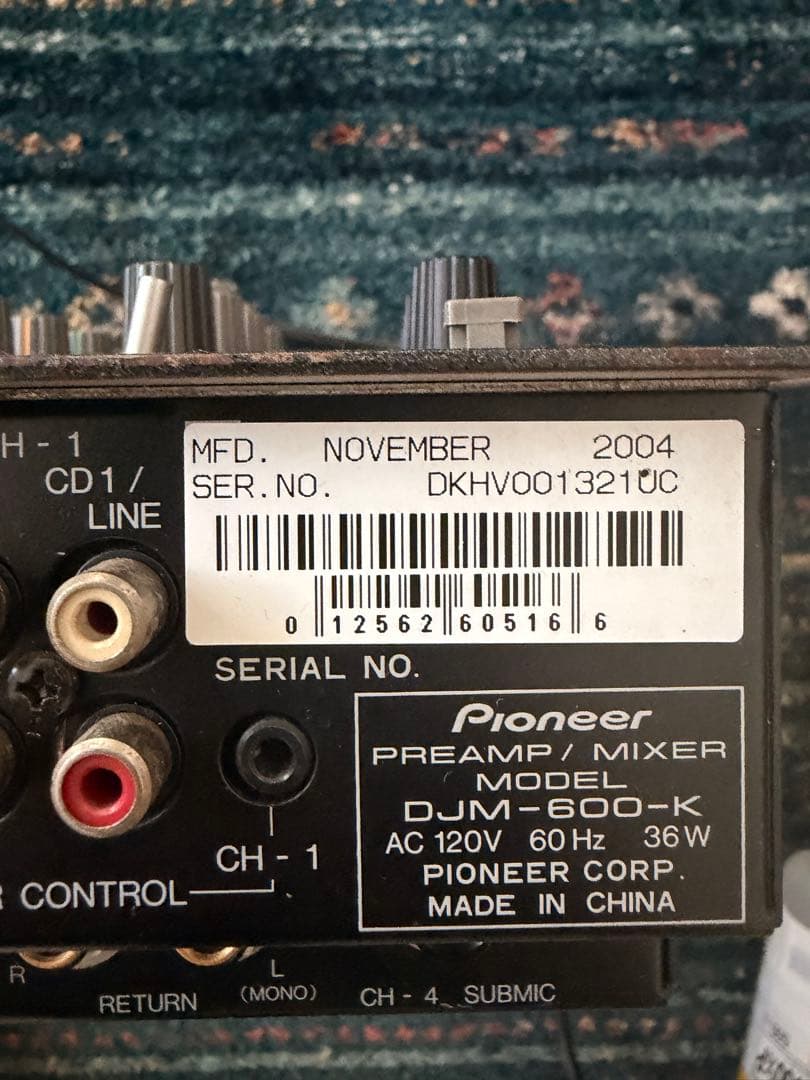 DJ機材 Pioneer DJM-600