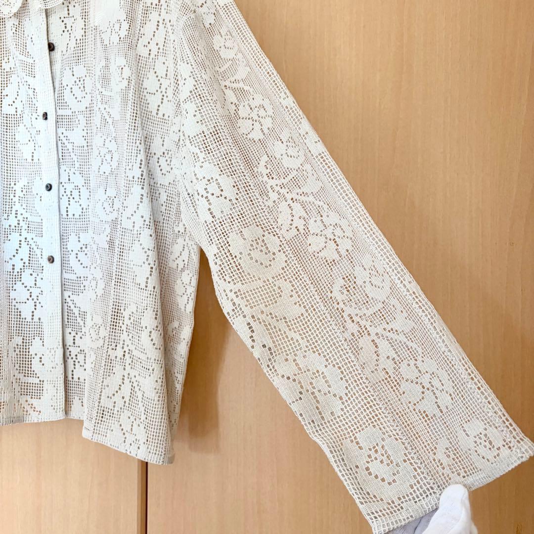 【1/25までお値下げ】アンビデックス qiri フリルカラーブラウス ベージュ