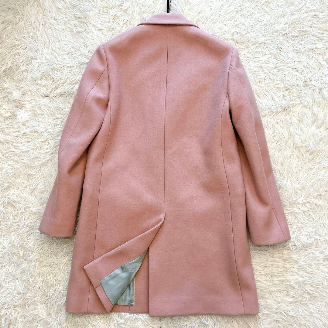 【美品】Drawer ドゥロワー　ウールメルトン　チェスターコート　ピンク　36