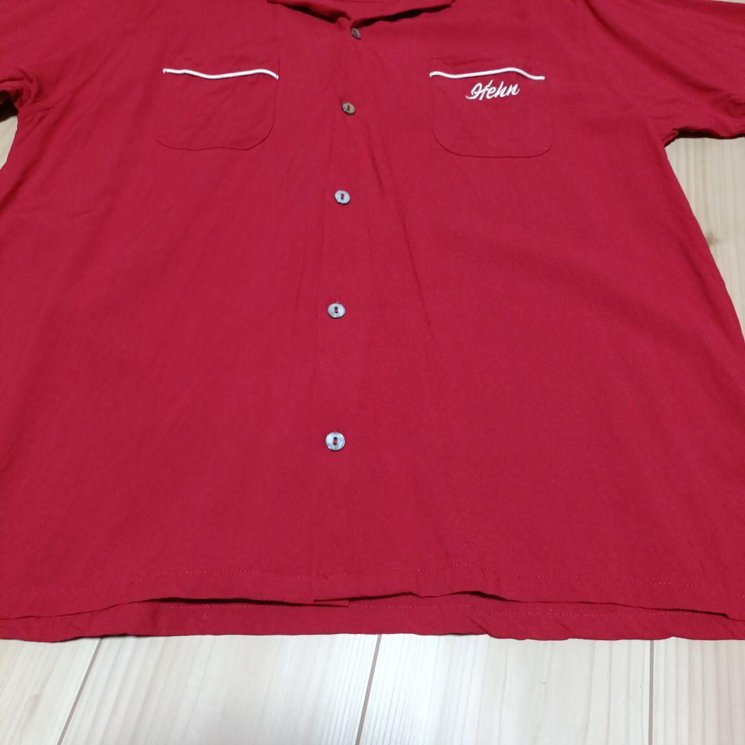 藤井風 ボウリングシャツ 半袖 ヘンレコ ユニフォーム 赤 L