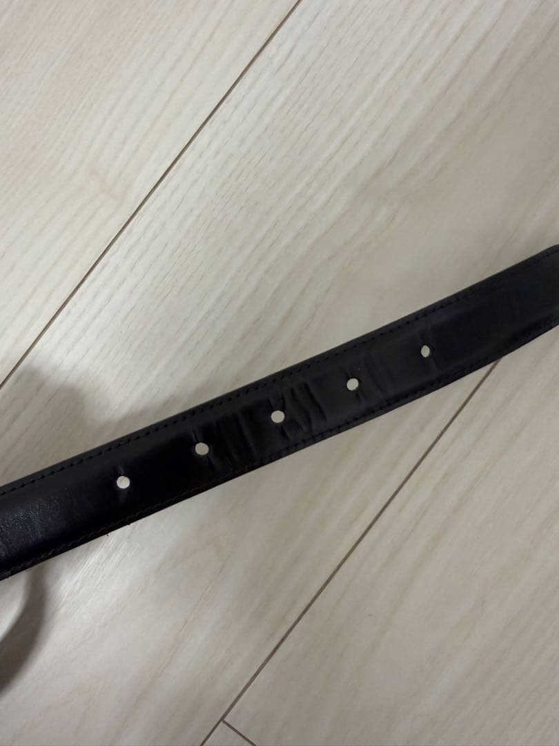 CELINE セリーヌ　ブラック ベルト ゴールドバックル