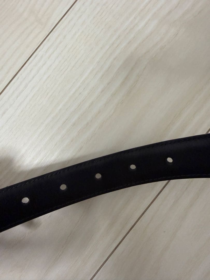 CELINE セリーヌ　ブラック ベルト ゴールドバックル