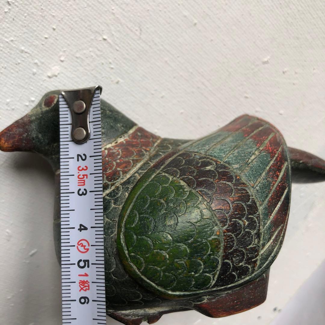 鳥の置物　木製