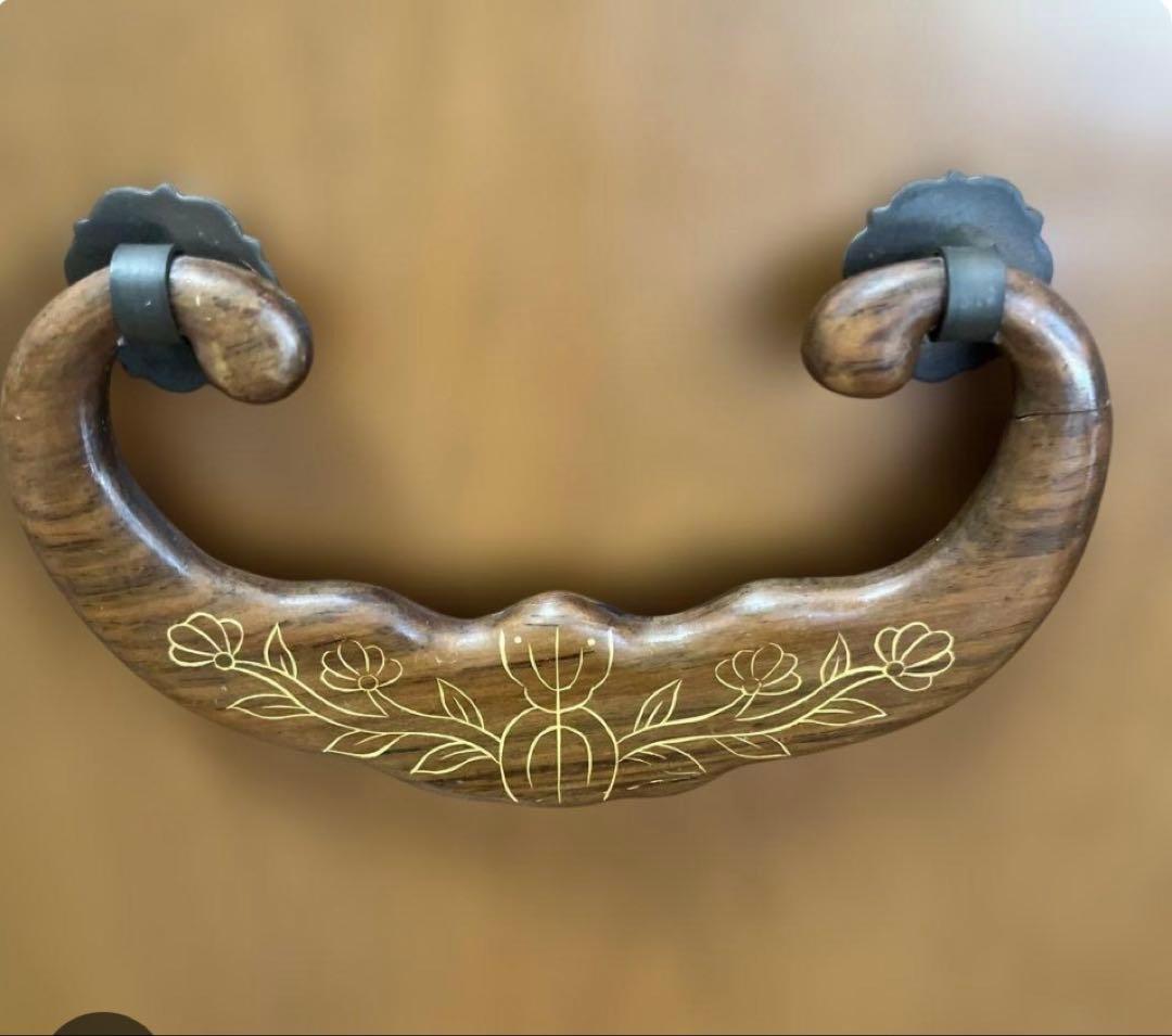 寄木箪笥　木象嵌　３段チェスト　サイドボード 整理箪笥　寄木細工　鍵付き