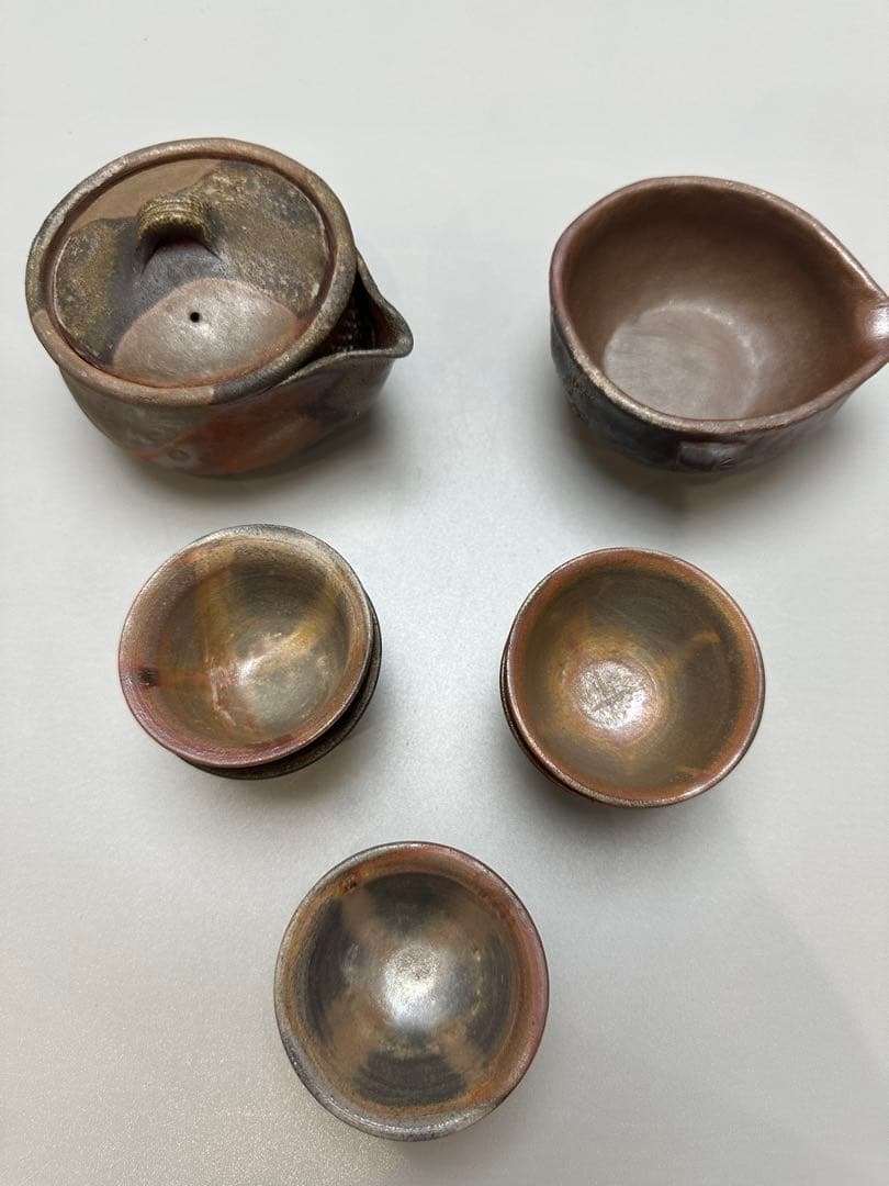 備前 煎茶器揃 五郎兵衛 共箱