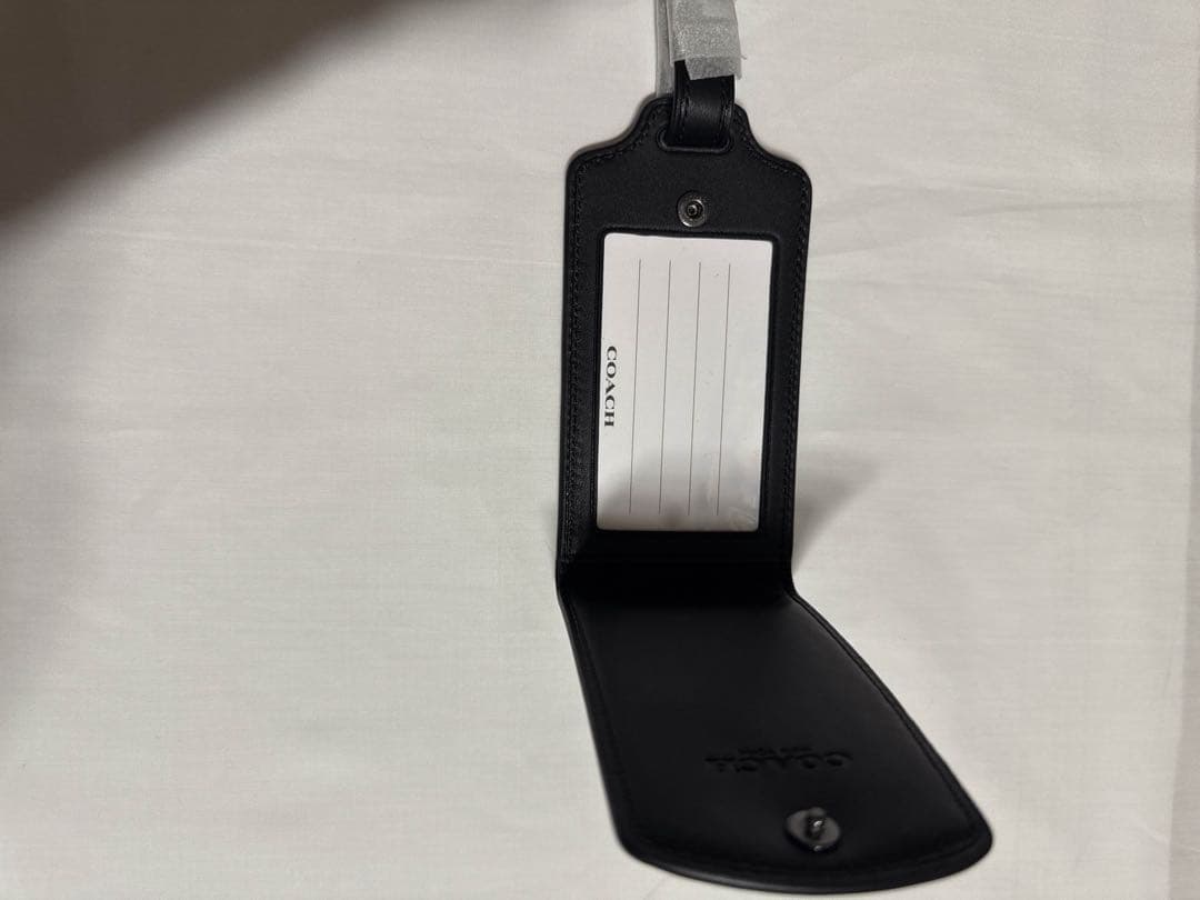 ☆期間限定品☆COACH ネームタグ シグネチャー ラゲッジタグ グリーンマルチ