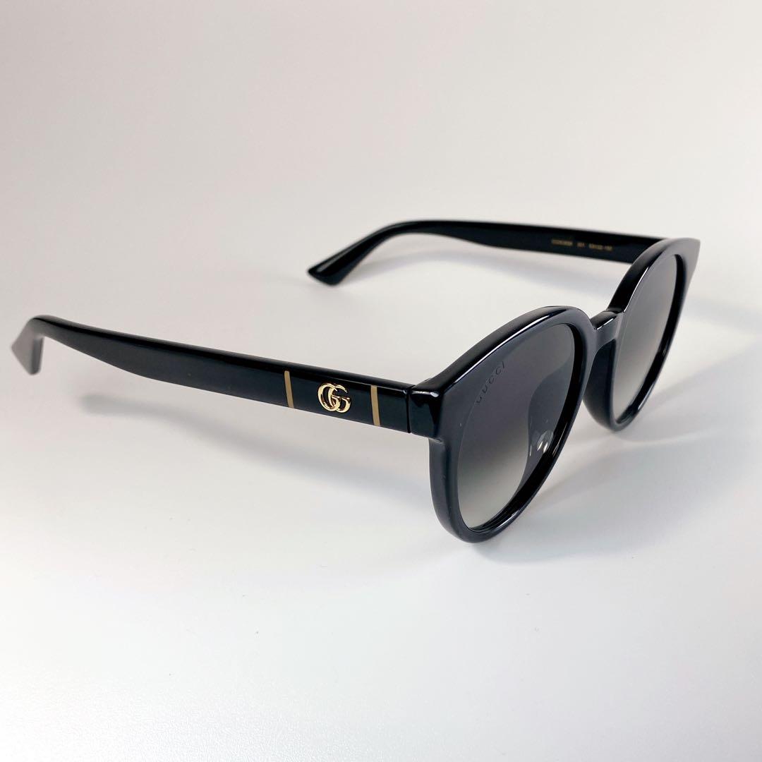【美品】 GUCCI GG0638SK 001 ブラック×ゴールドサングラス