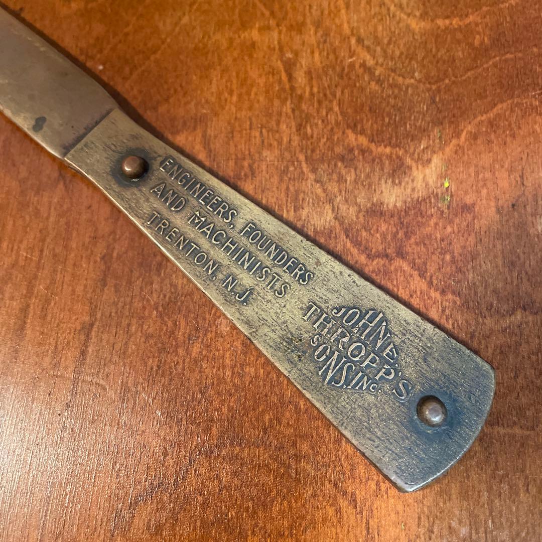 ヴィンテージ　ペーパーナイフ　USA ビンテージ　アンティーク　文鎮　真鍮