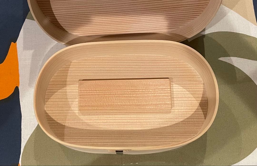 【1回のみ使用】柴田慶信商店　大館曲げわっぱ　伝統工芸品　小判弁当（大）