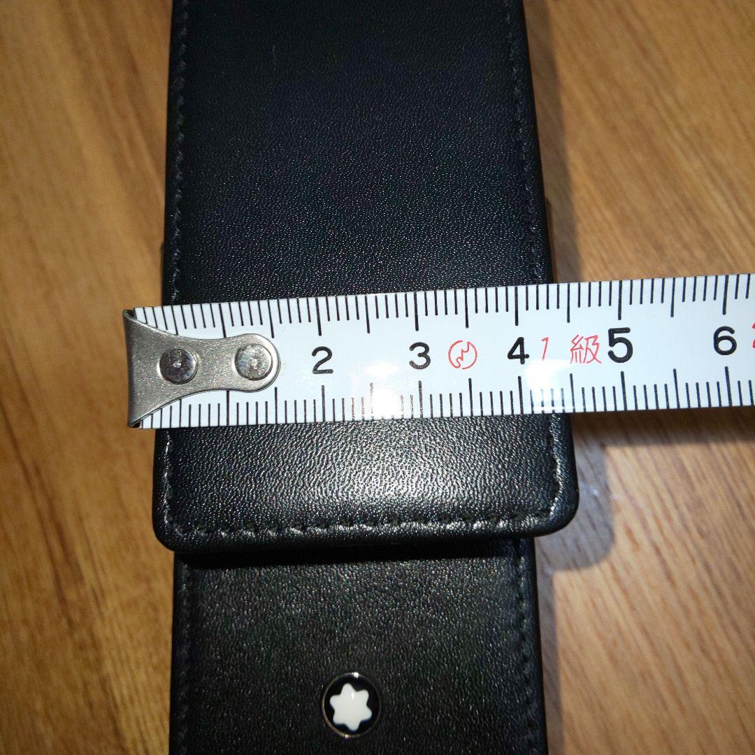 美品 MONTBLANC モンブラン ブラック レザーケース 2本用