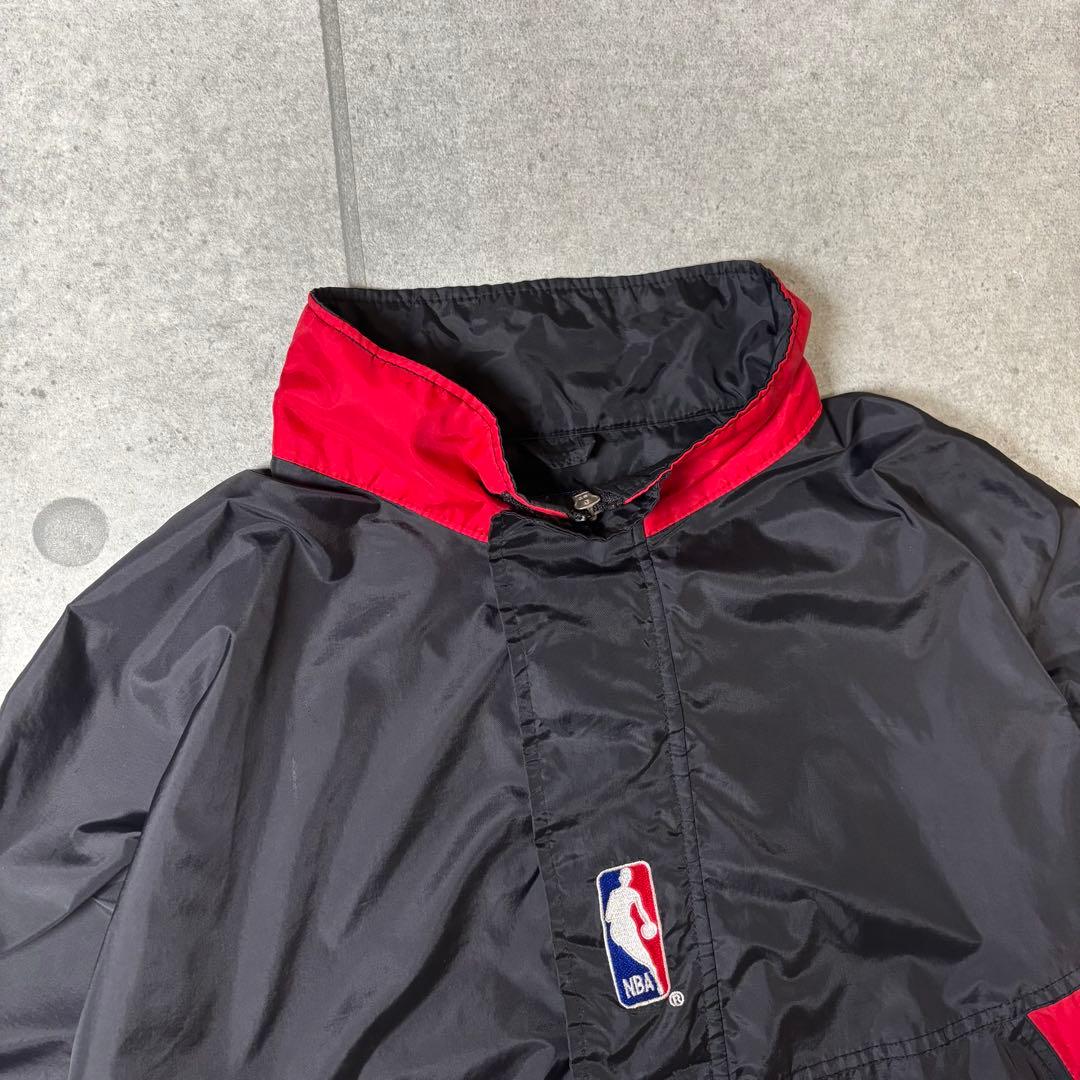 STARTER　ナイロンジャケット　90s　NBA　シカゴ・ブルズ　ハーフジップ