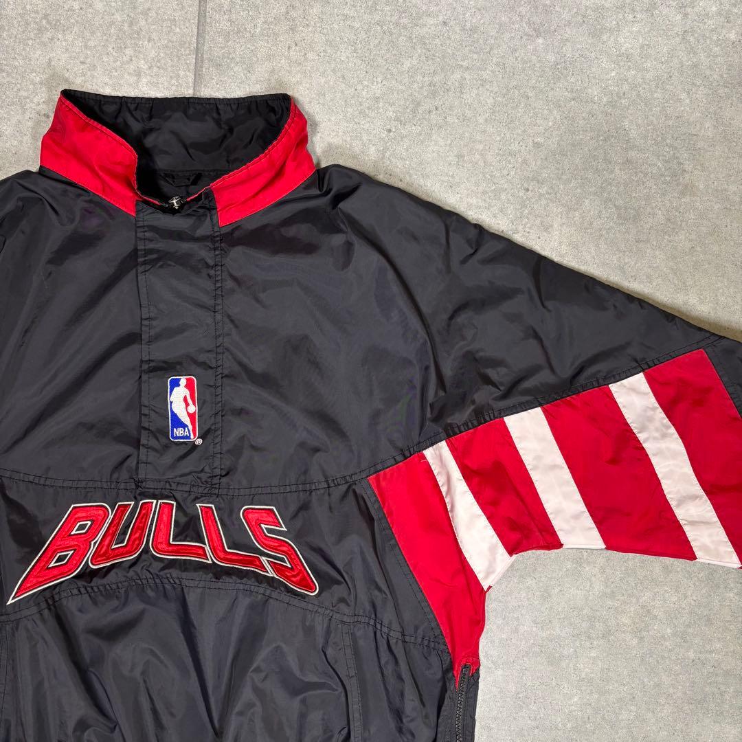 STARTER　ナイロンジャケット　90s　NBA　シカゴ・ブルズ　ハーフジップ