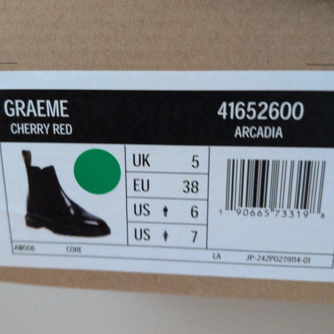 Dr.Martens GRAME 41652600 UK5 チェリーレッド