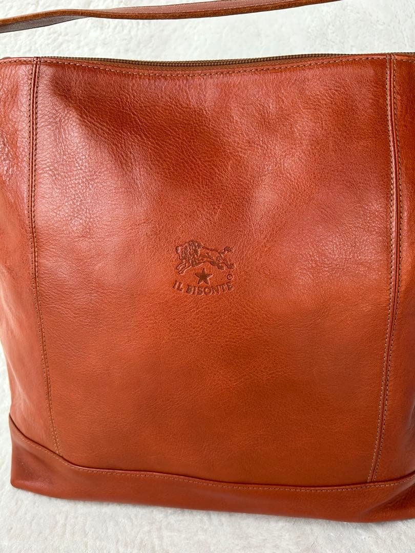 るみIL BISONTE レザーショルダートートバッグ キャメル