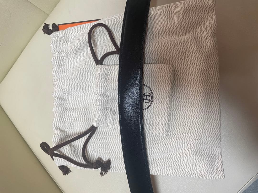 HERMES エルメス H型ゴールド　バックル リバーシブル　ベルト　85