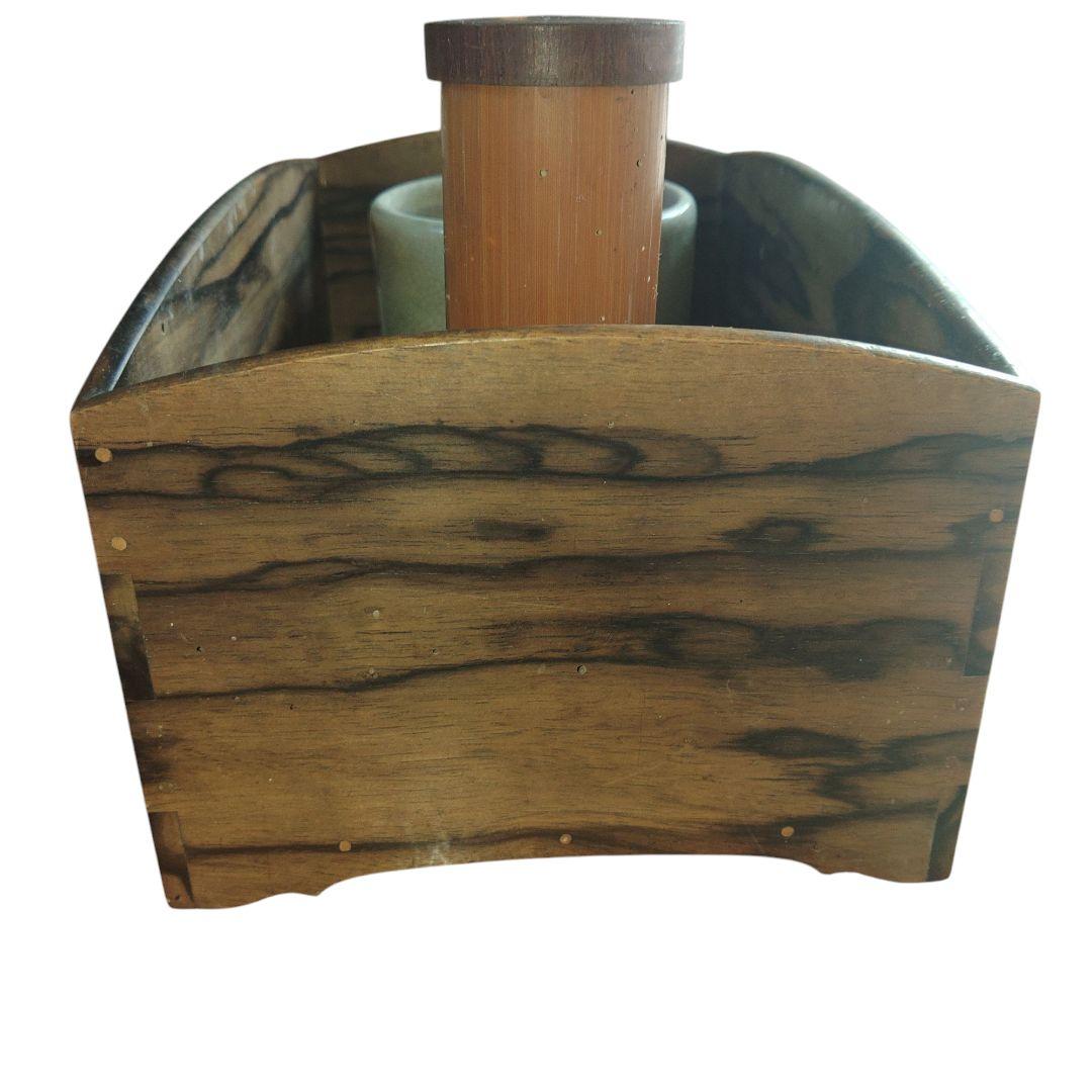 黒柿煙草盆　アンティーク　老木希少材