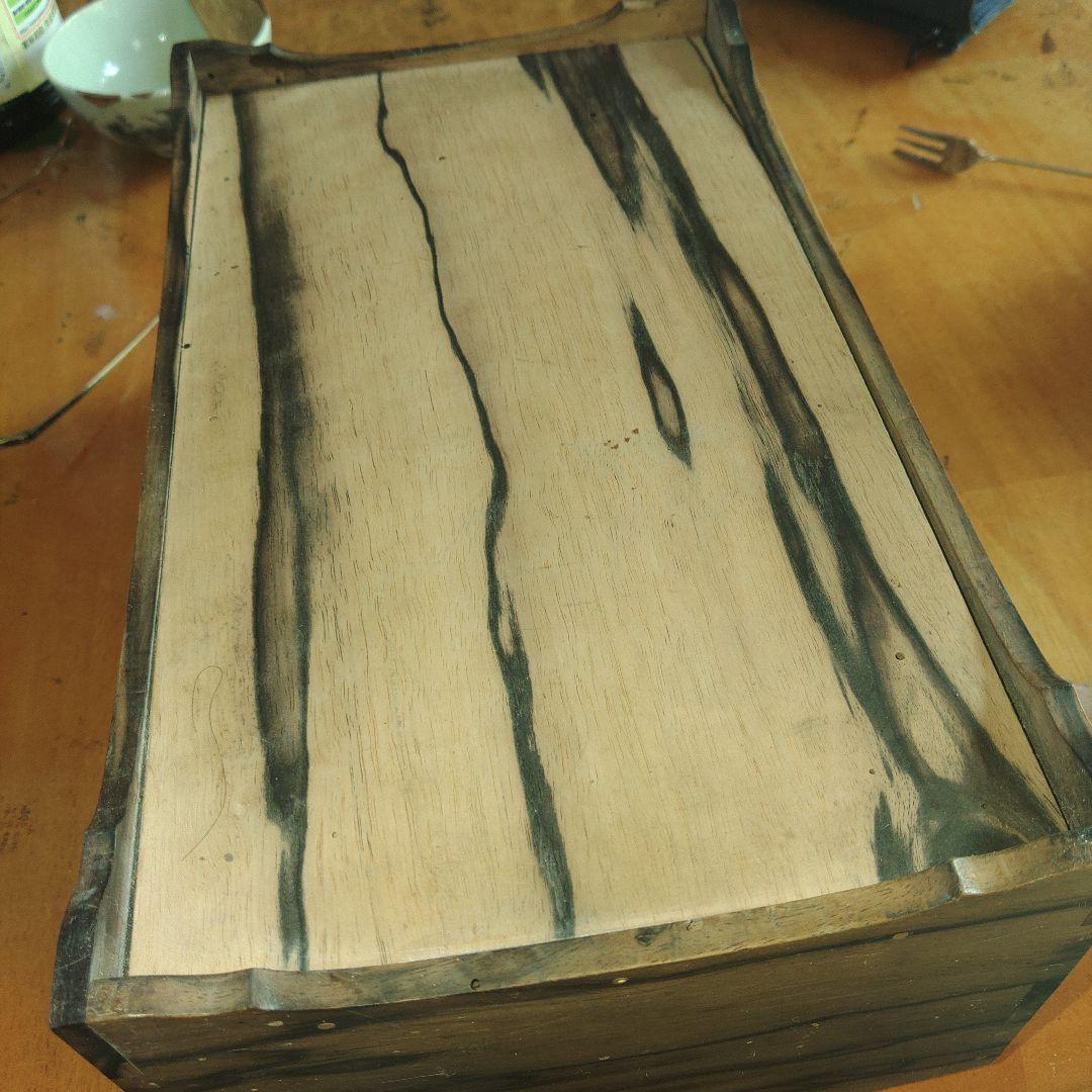 黒柿煙草盆　アンティーク　老木希少材