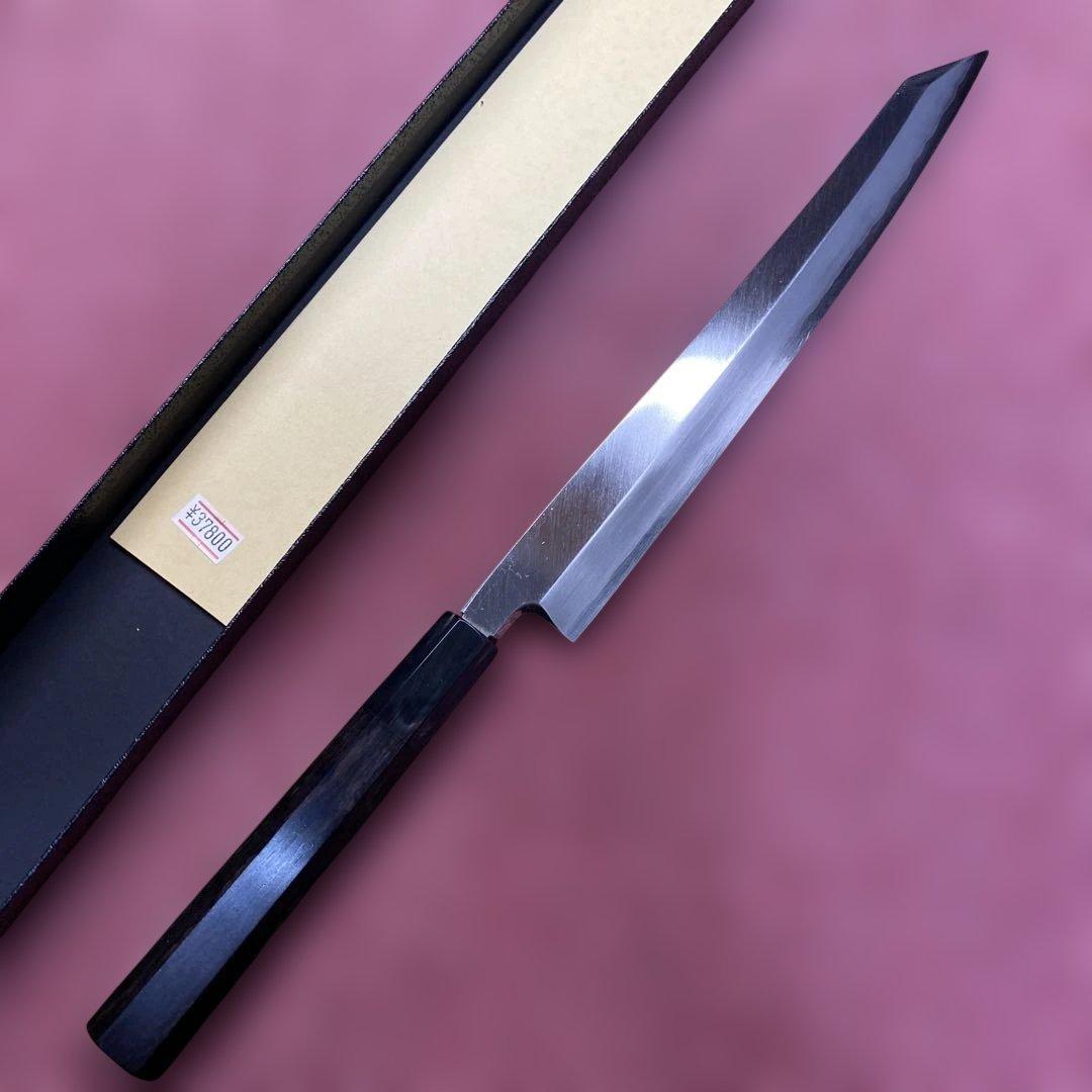 銀三　勘所切付柳刃包丁　240㎜ 8寸