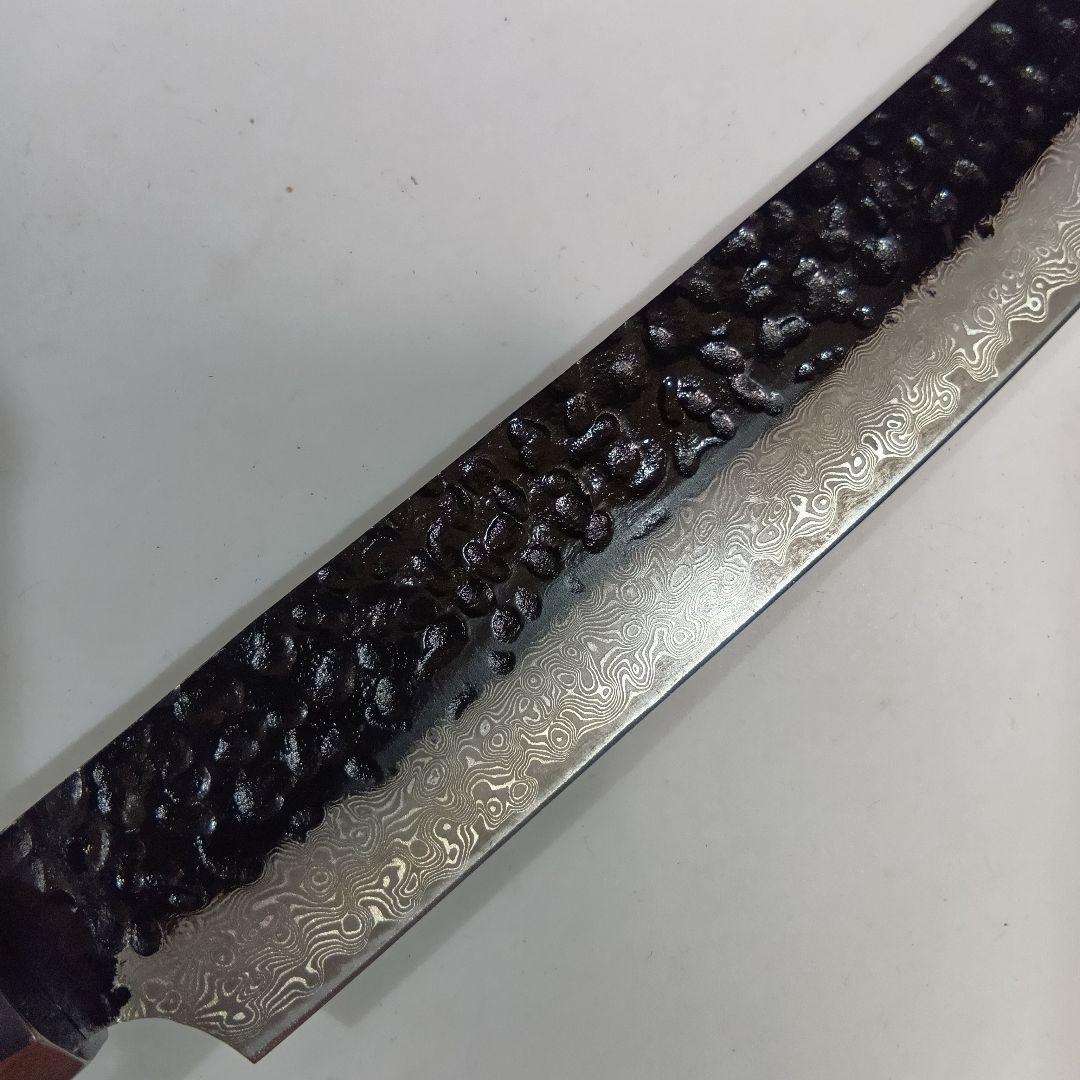 槌目黒打 67層 ダマスカスVG10 ブッチャーナイフ 黒檀八角柄