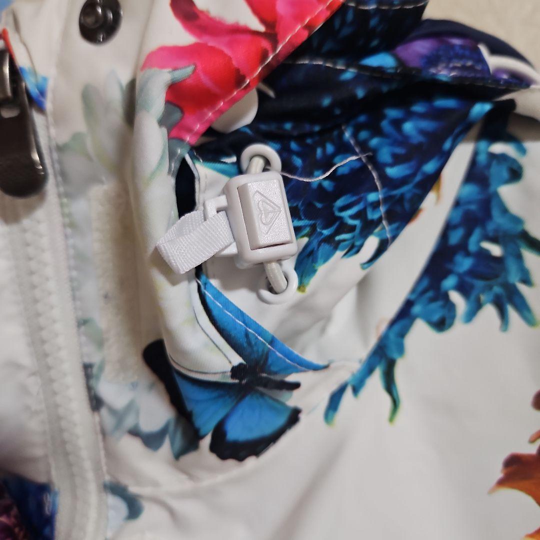 ロキシー　スノボ　ウェア　蜷川実花　ROXY ジャケット　花柄　白　スノーウェア