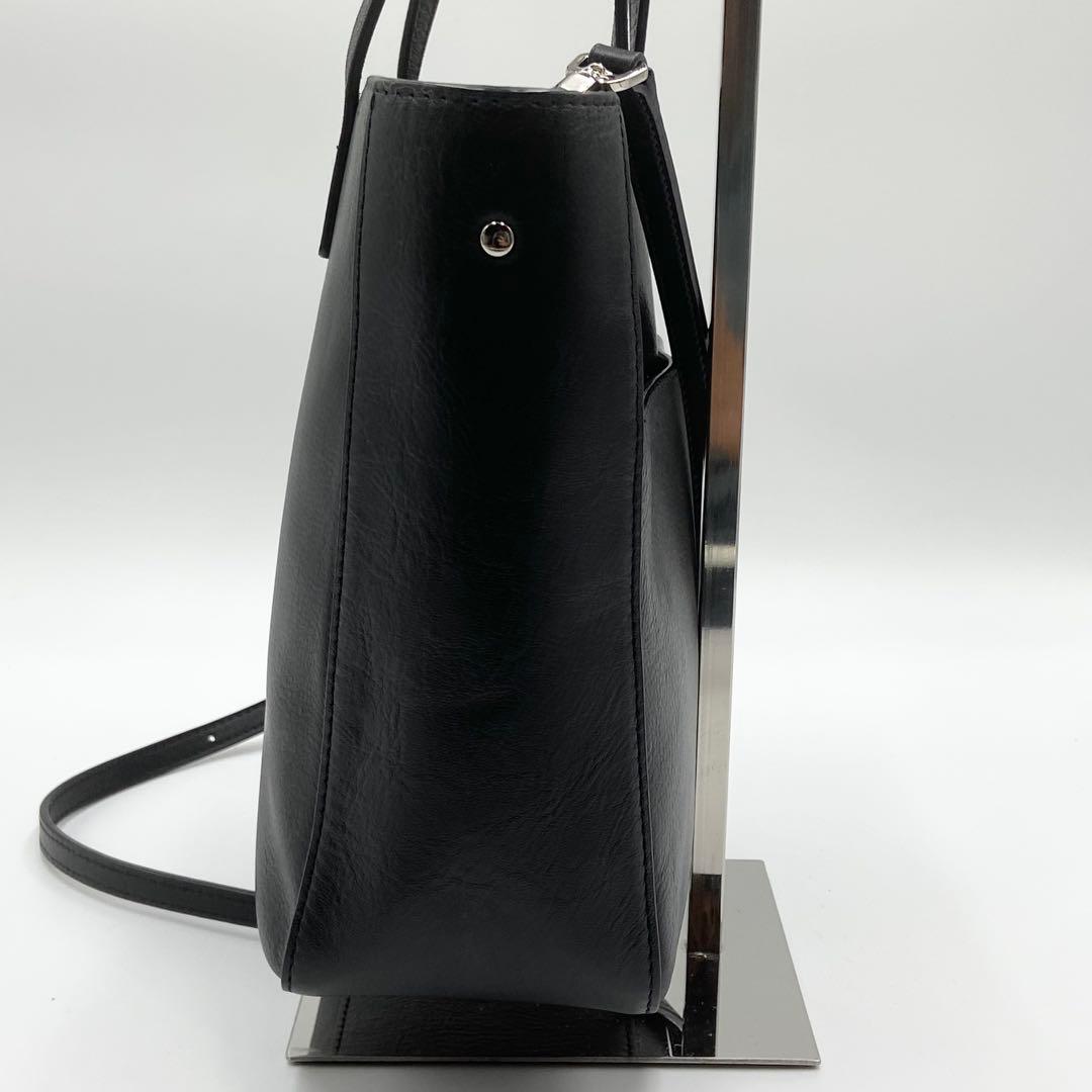 未使用級　アニエスベー　Lucy トートバッグ　2way レザー　ブラック