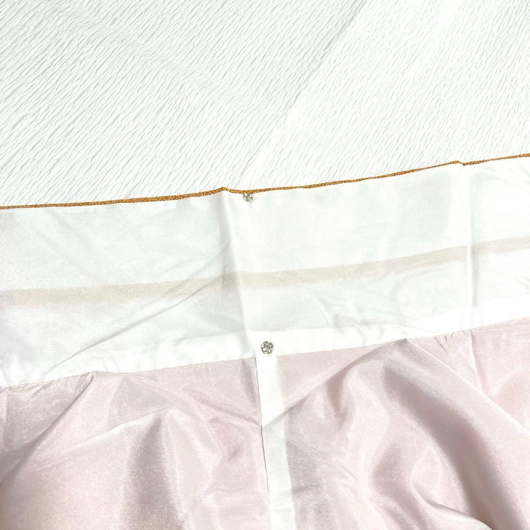 【美品✨】東レシルック　洗える着物　江戸小紋　寄せ小紋　くすみの橙　手縫い　E4