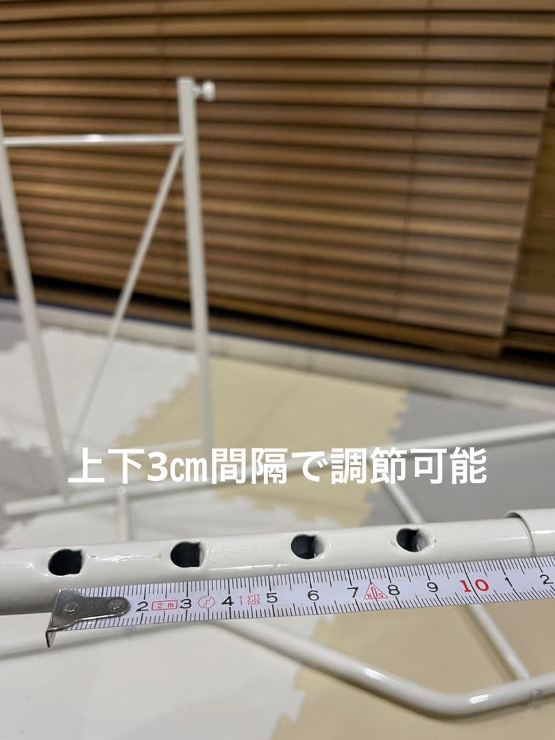 多機能ランドリーラック　棚板、カゴ２つ付き　ホワイト