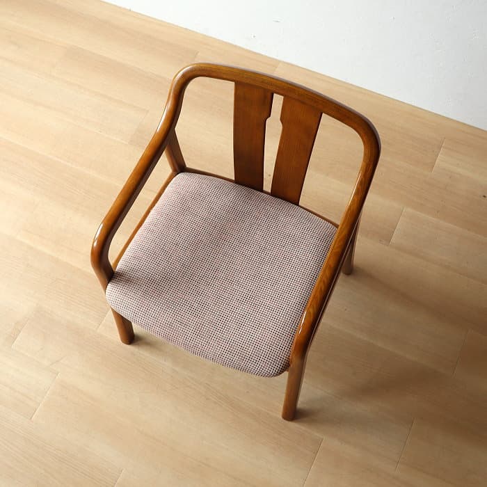 オールド カリモク アームチェア レトロ 肘付イス