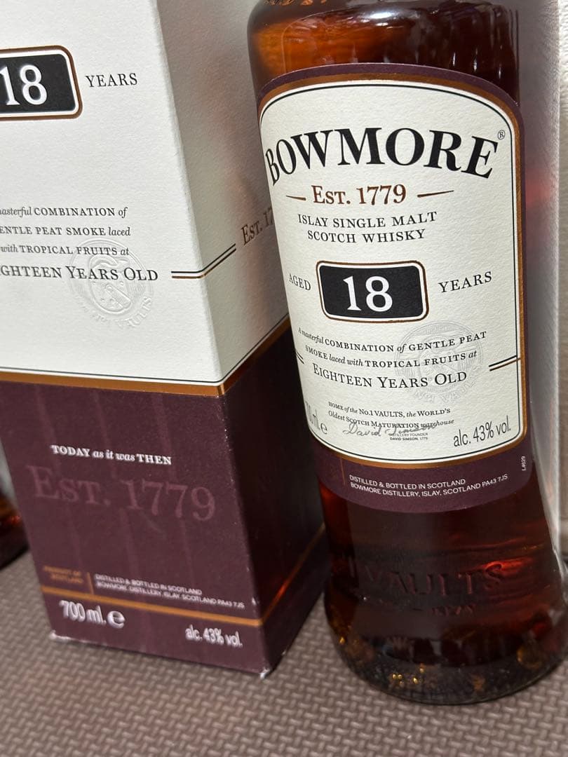 希少 BOWMORE ボウモア 18年 700ml 2本 アイラ島 アイラの女王
