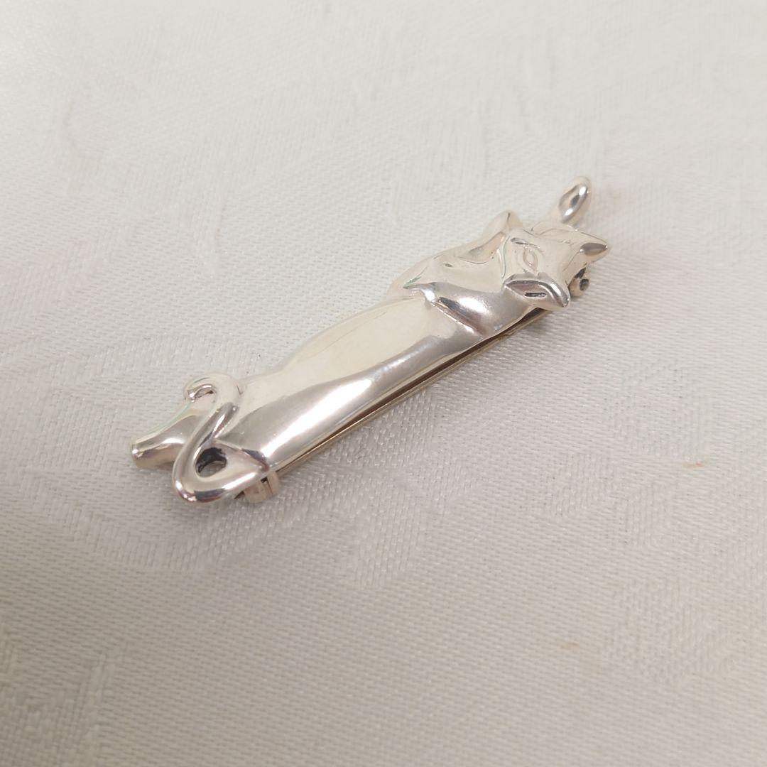 【希少】TIFFANY ティファニー 猫 ブローチ 2318