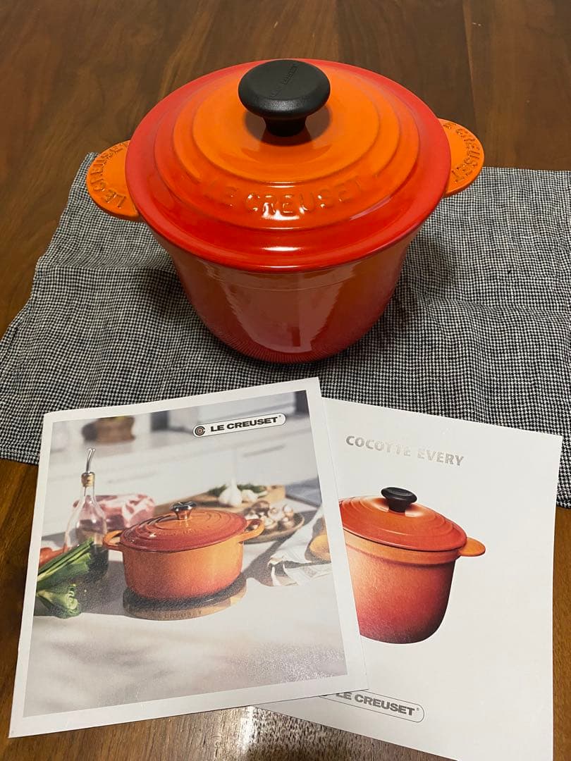 ル・クルーゼ　ココット・エブリィ18 オレンジ インナーリッド付き