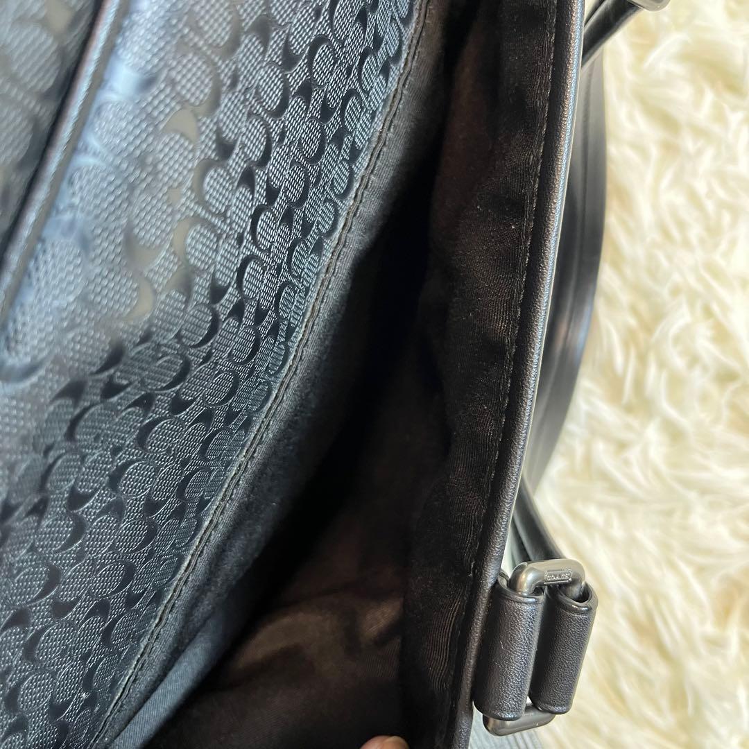 コーチ 2WAY ビジネスバッグ レザー シグネチャー ショルダー付