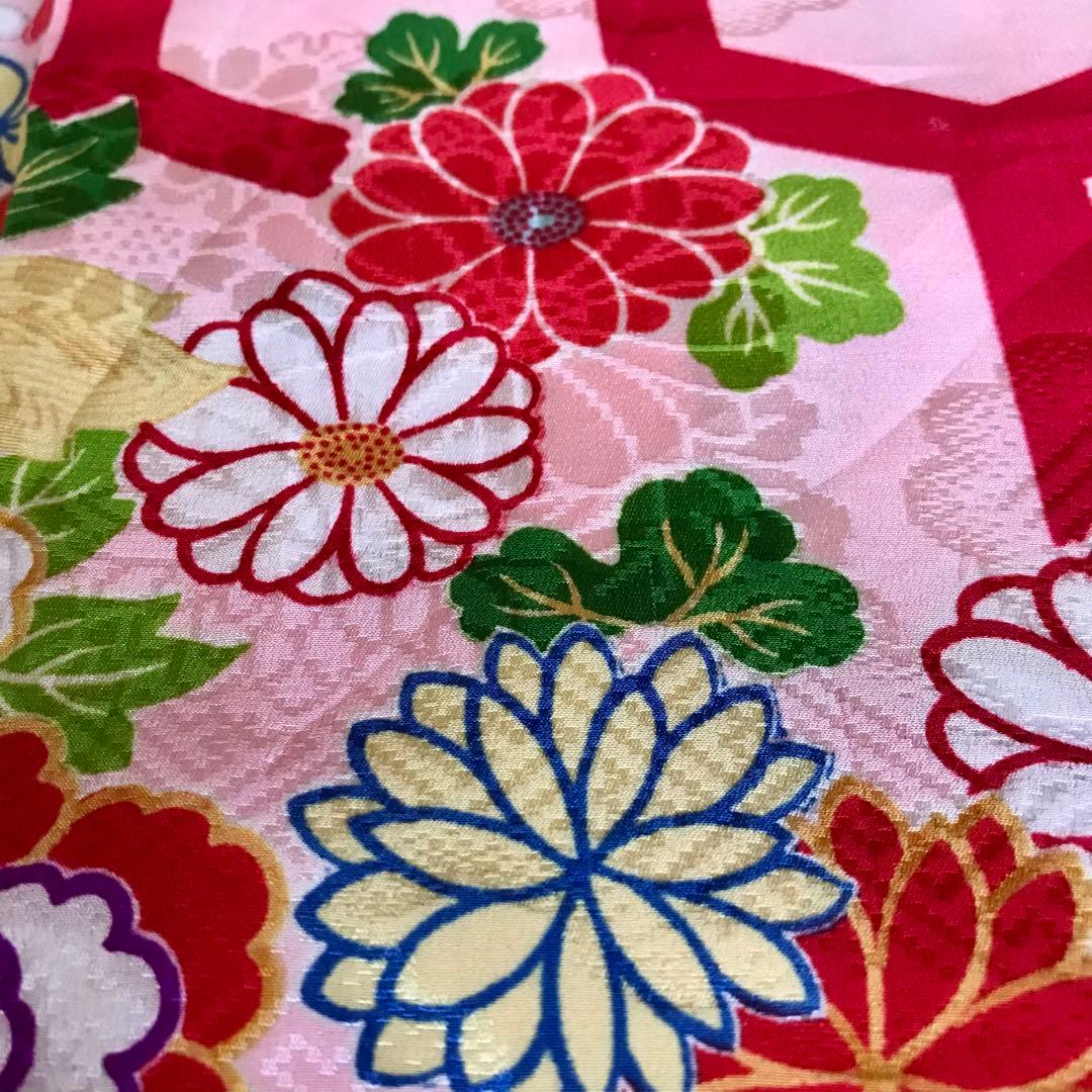 正絹 アンティーク着物 七五三 レトロ着物 古典柄