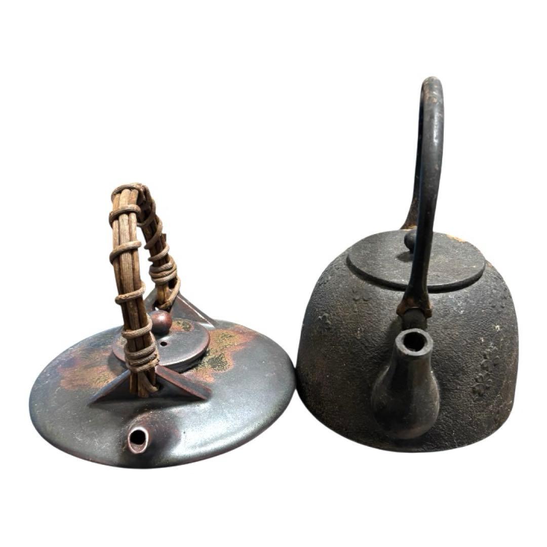 煎茶道具　南部鉄器　桜文　鉄瓶　2個セット