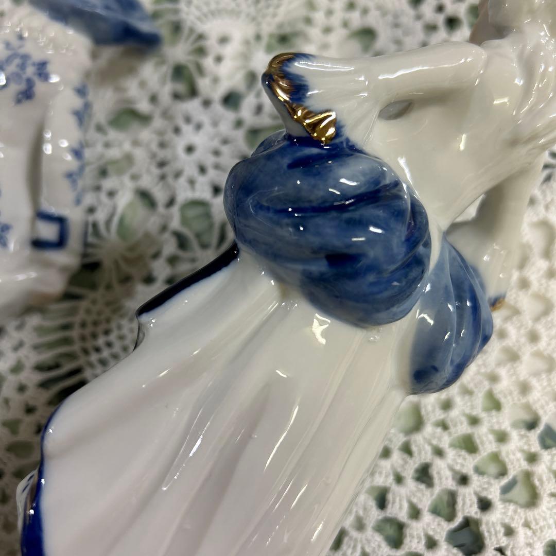 ☆ 新品　アンティーク　貴婦人　貴公子　陶器　人形　ペアドール