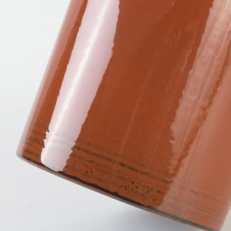 茶道具　中村湖彩作　根來塗　金輪寺　棗　共布共箱　V　9799