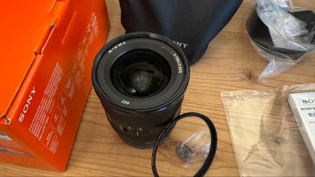SONY FE 20mm F1.8 G レンズ　SEL20F18G