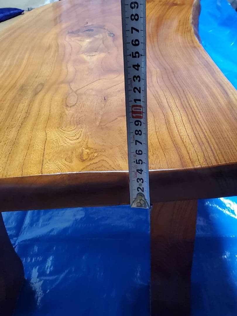 天然ケヤキ 一枚板ローテーブル