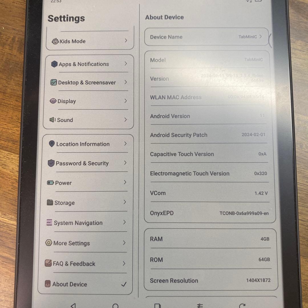 電子書籍リーダー本体 BOOX Tab Mini C + Magnetic Pen2 Pro