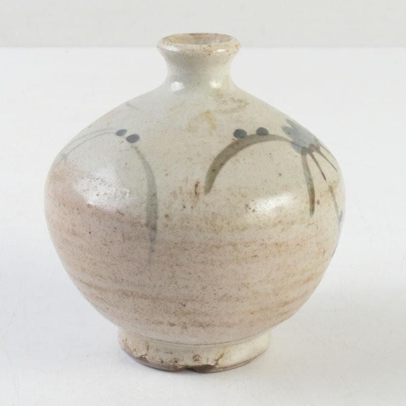 伊万里焼　古伊万里　染付　花文　油壷　小壷　V　9727