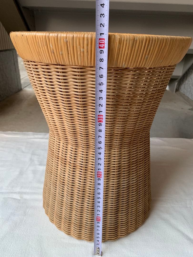 希少 山川ラタン G-1230 剣持勇デザイン ゴミ箱 ジャパニーズモダン