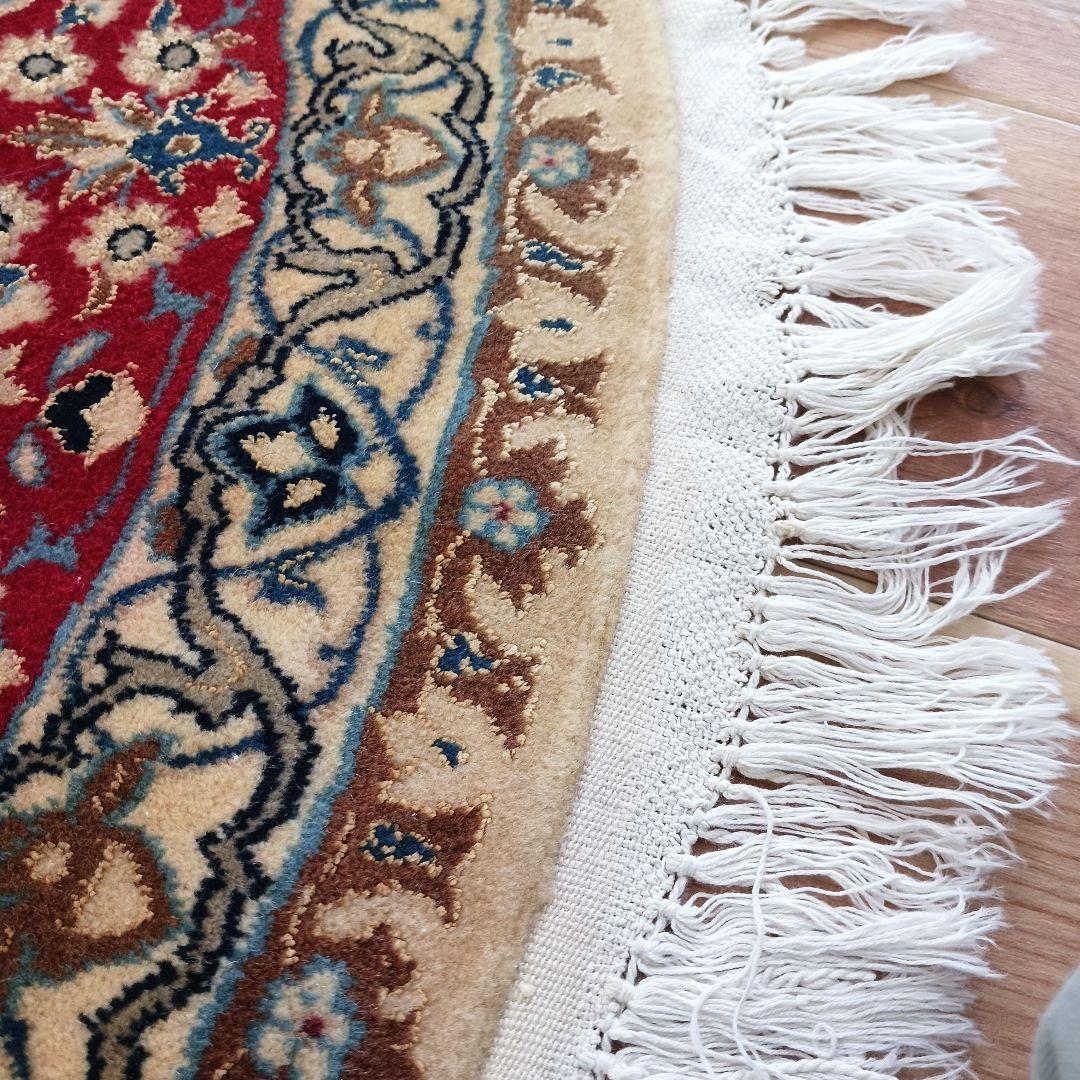 GHRY2653 高級ペルシャ ナイン産 オーバル 手織絨毯