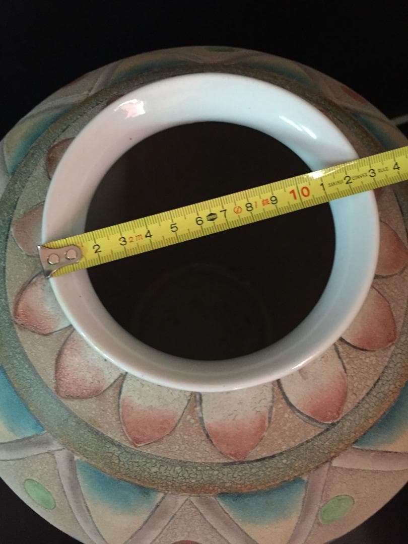 昭和レトロな花瓶　九谷焼　新品未使用　年代物