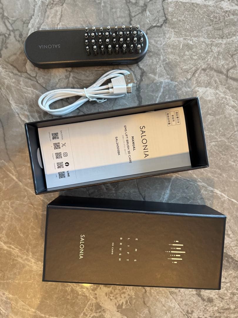 SALONIA EMS LIFT BRUSH ブラック サロニア リフトブラシ