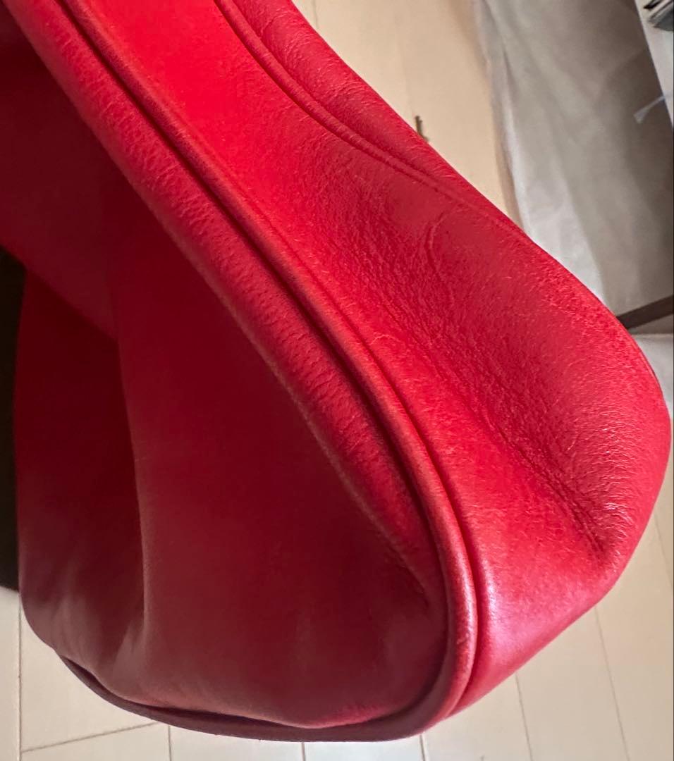 美品♪オールドグッチ　バンブートート大　赤