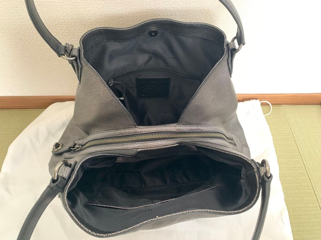 COACH イーディ　ガンメタリック　ショルダーバッグ ハンドバッグ
