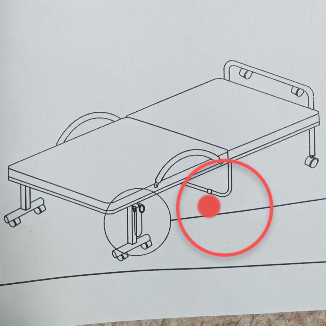 低反発メッシュ仕様　収納式電動リクライニング　折り畳みシングルベッド　送料込み