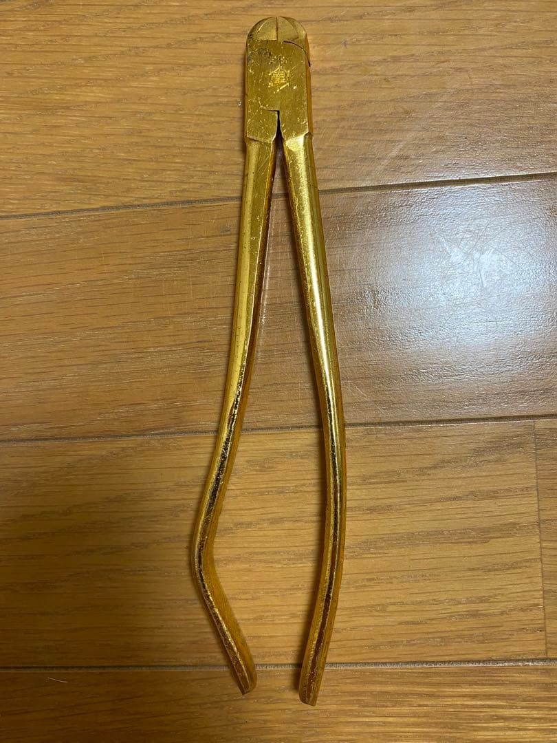 金メッキ　針金切　三木章　205mm