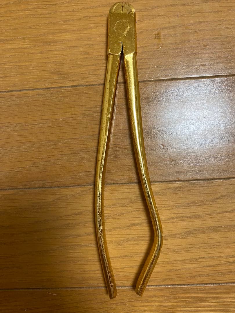 金メッキ　針金切　三木章　205mm